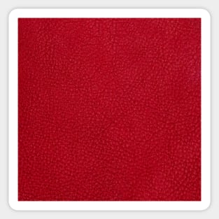 Red leather texture Sticker